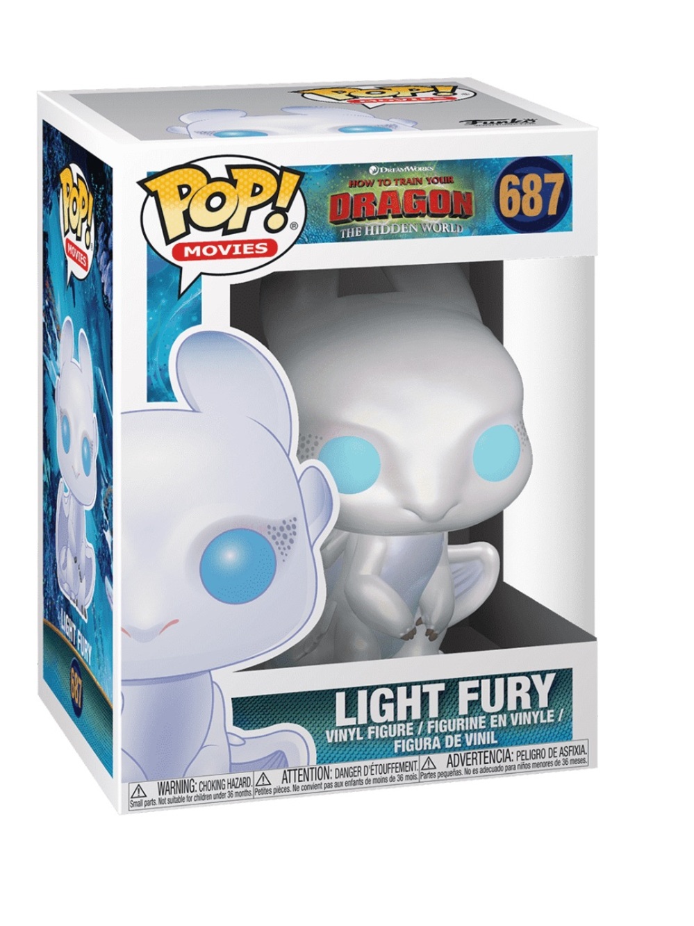 Funko POP! Movies Toothless 686 & Light Fury 687 HTTYD:The Hidden World Figures - Picture 10 of 15
